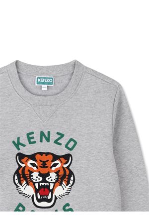 felpa in cotone grigio KENZO KIDS | K61509A55